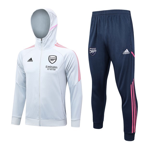 Chandal Con Capucha Arsenal 2023 2024 Gris Azul